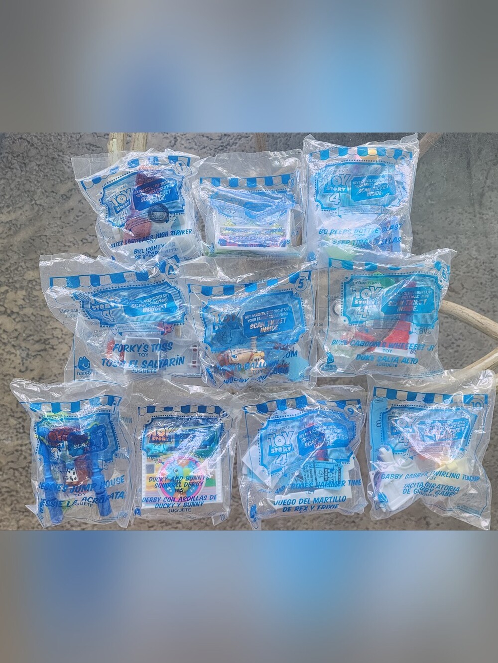 New Toy Story 4 Happy Meal Toys Complete Set In Factory Sealed Wrappers